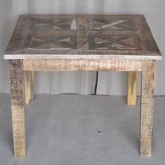 Corso Reclaimed & Mango Wood Square Dining Table 4-8 Seater Natural 90-100cm Corso Reclaimed & Mango Wood Square Dining Table 4-8 Seater Natural 90-100cm