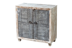 Antique Indian Floral Hand Carved Solid Wooden Vanity 90x40x90cm A0116  -   Antique Indian Floral Hand Carved Solid Wooden Vanity 90x40x90cm A0116  -