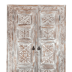 Indian Hand Carved Solid Wooden Cupboard Wardrobe D44 Indian Hand Carved Solid Wooden Cupboard Wardrobe D44