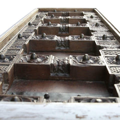 Indian Old Door Hall Table Rustic White And Brown Indian Old Door Hall Table Rustic White And Brown