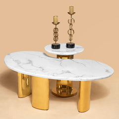 Radiant Rendezvous Centre Table - Set of 2 (Stainless Steel) Radiant Rendezvous Centre Table - Set of 2 (Stainless Steel)