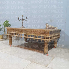 RITU Indian Hand Carved Solid Wood Carved Coffee Table RITU Indian Hand Carved Solid Wood Carved Coffee Table