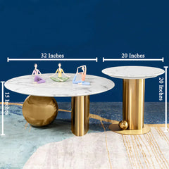 Brooklyn Set of 2 Nesting Coffee Table - GOLD (Stainless Steel) Brooklyn Set of 2 Nesting Coffee Table - GOLD (Stainless Steel)