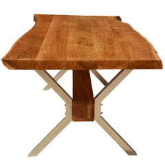 Hankin Rustic Solid Wood & Iron Live Edge Dining Table Hankin Rustic Solid Wood & Iron Live Edge Dining Table