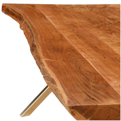 Hankin Rustic Solid Wood & Iron Live Edge Dining Table Hankin Rustic Solid Wood & Iron Live Edge Dining Table