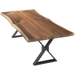 Laconia Solid Wood Handcrafted Single Slab Live Edge Dining Table Laconia Solid Wood Handcrafted Single Slab Live Edge Dining Table