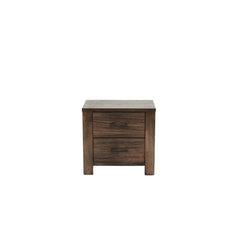 Indian Hand Carved  2-Drawer Solid Wood Bedside Table 48 Indian Hand Carved  2-Drawer Solid Wood Bedside Table 48