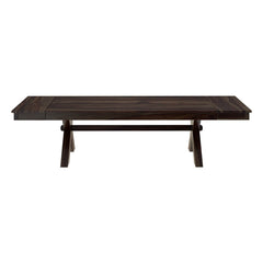 Boston Indian Solid Wood Large Farmhouse Dining Table With Extension Black Boston Indian Solid Wood Large Farmhouse Dining Table With Extension Black