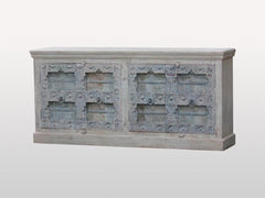 Indian Antique Old Door Solid Wood Buffet Sideboard With 4 Doors Indian Antique Old Door Solid Wood Buffet Sideboard With 4 Doors