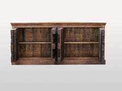 Indian Antique Old Door Solid Wood Buffet Sideboard With 4 Doors B Indian Antique Old Door Solid Wood Buffet Sideboard With 4 Doors B