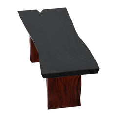 Eldora Two Tone Solid Wood Live Edge Single Slab Dining Table Eldora Two Tone Solid Wood Live Edge Single Slab Dining Table