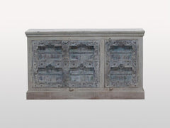 Indian Antique Old Door Solid Wood Buffet Sideboard With 3 Doors Indian Antique Old Door Solid Wood Buffet Sideboard With 3 Doors