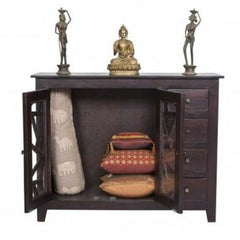 French Style Arched Glass Door Sideboard Brown 1.3m French Style Arched Glass Door Sideboard Brown 1.3m