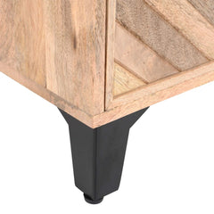 Indian Hand Carved  2-Drawer Solid Wood Bedside Table 49 Indian Hand Carved  2-Drawer Solid Wood Bedside Table 49