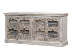 Indian Antique Old Door Solid Wood Buffet Sideboard With 4 Doors C Indian Antique Old Door Solid Wood Buffet Sideboard With 4 Doors C