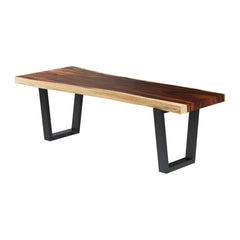 La Habra Solid Wood Handcrafted Single Slab Live Edge Dining Table La Habra Solid Wood Handcrafted Single Slab Live Edge Dining Table