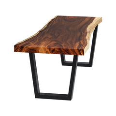 La Habra Solid Wood Handcrafted Single Slab Live Edge Dining Table La Habra Solid Wood Handcrafted Single Slab Live Edge Dining Table
