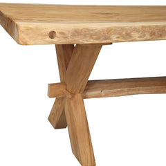 Single Slab Seneca Natural X Base Solid Wood Live Edge Dining Table Single Slab Seneca Natural X Base Solid Wood Live Edge Dining Table