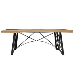 Torrance Iron Base Large Farmhouse Industrial Dining Table Torrance Iron Base Large Farmhouse Industrial Dining Table