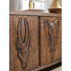 Indian Handmade Solid Wood Carved Sideboard Indian Handmade Solid Wood Carved Sideboard