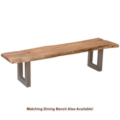 Hankin Wood & Iron Base Live Edge Dining Table Hankin Wood & Iron Base Live Edge Dining Table