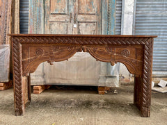 Indian Hand Carved Solid Wood Carved Console Table Indian Hand Carved Solid Wood Carved Console Table
