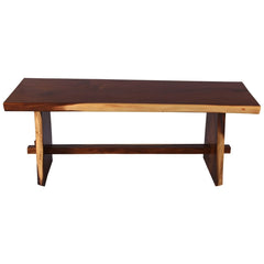 Marietta Handcrafted Suar Wood Single Slab Live Edge Dining Table Marietta Handcrafted Suar Wood Single Slab Live Edge Dining Table