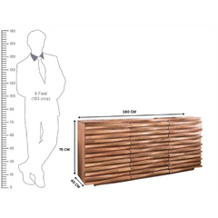 The Attic Artic Solid Wood Sideboard Natural The Attic Artic Solid Wood Sideboard Natural