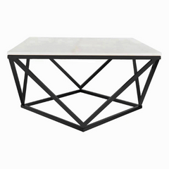 The Attic Atelier Metal and Marble Coffee Table Black The Attic Atelier Metal and Marble Coffee Table Black