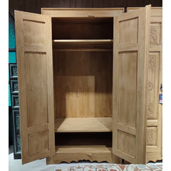 Indian Hand Carved Solid Wooden Cupboard Wardrobe D39 Indian Hand Carved Solid Wooden Cupboard Wardrobe D39