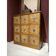 Hand Carved Solid Hard Wood Dresser Chest of Drawers D4 Hand Carved Solid Hard Wood Dresser Chest of Drawers D4
