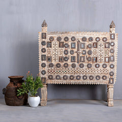Hand carved Furniture Antique Solid Wood Damchiya Bleached Finish Hand carved Furniture Antique Solid Wood Damchiya Bleached Finish