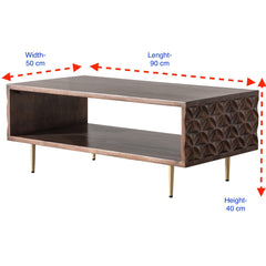 Kraft Bazaar Agra Coffee Table 90x50x40Cm Kraft Bazaar Agra Coffee Table 90x50x40Cm