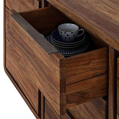 Gfine Sideboard with two doors and three drawers made of solid Sheesham wood 160x42x75Cm Gfine Sideboard with two doors and three drawers made of solid Sheesham wood 160x42x75Cm