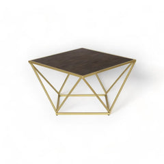 Kraft Bazaar Valerie Coffee Table with Wood top 79x79x45Cm Kraft Bazaar Valerie Coffee Table with Wood top 79x79x45Cm