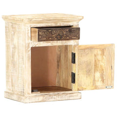 Indian Hand Carved Solid Wooden Bedside Table 59 Indian Hand Carved Solid Wooden Bedside Table 59