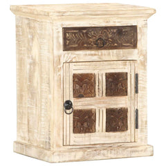 Indian Hand Carved Solid Wooden Bedside Table 59 Indian Hand Carved Solid Wooden Bedside Table 59
