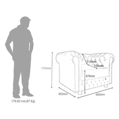 Chesterfield Leather Armchair Sofa Leather Lounge Couch 1 Seater CHSE10 Chesterfield Leather Armchair Sofa Leather Lounge Couch 1 Seater CHSE10