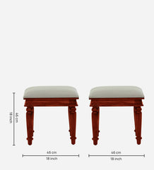 Shanti Surprise  Sheesham Wood Seating Stool In Scratch Resistant Honey Oak Finish Shanti Surprise  Sheesham Wood Seating Stool In Scratch Resistant Honey Oak Finish