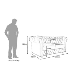 Chesterfield Leather Armchair Sofa Leather Lounge Couch 2 Seater CHSE11 Chesterfield Leather Armchair Sofa Leather Lounge Couch 2 Seater CHSE11