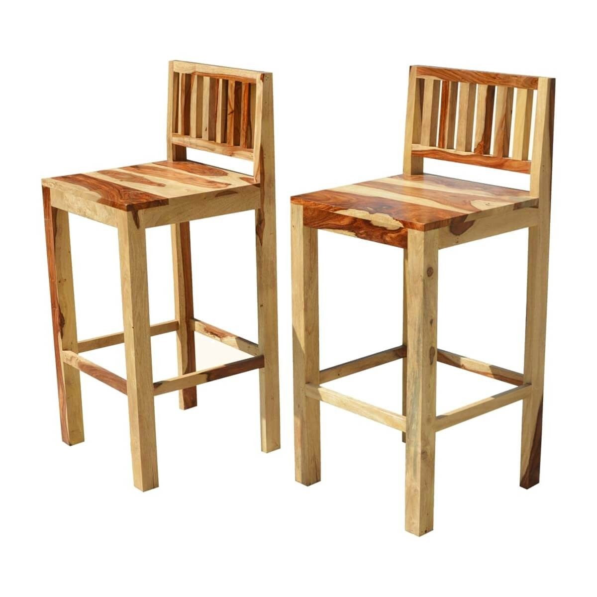 Dallas Ranch Solid Wood Tall Counter Low Back Bar Chairs – Make My