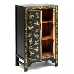 Golden Dragon Oriental Decorated Solid Wood Black Medium Cabinet 70x40x120cm Golden Dragon Oriental Decorated Solid Wood Black Medium Cabinet 70x40x120cm