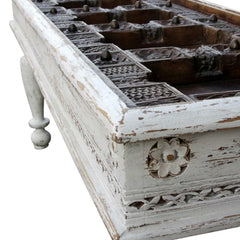 Indian Old Door Hall Table Rustic White And Brown Indian Old Door Hall Table Rustic White And Brown