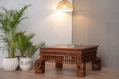 Indian Hand Carved Royal Heritage Mango Wood Coffee Table C66 Indian Hand Carved Royal Heritage Mango Wood Coffee Table C66