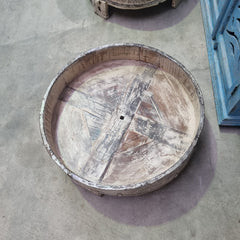 Indian Antique Carved Solid Wooden Grinder Coffee Table 90x90x15cm Indian Antique Carved Solid Wooden Grinder Coffee Table 90x90x15cm
