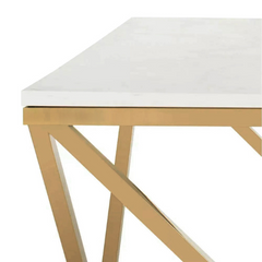 The Attic Atelier Metal and Marble Coffee Table Gold The Attic Atelier Metal and Marble Coffee Table Gold