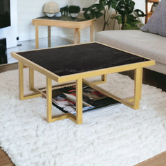 Kraft Bazaar Blaze Marble Coffee Table 80x80x35Cm Kraft Bazaar Blaze Marble Coffee Table 80x80x35Cm