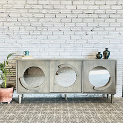 Handmade Indian Hand Carved Solid Hard Wood Malibu Mirror Sideboard Handmade Indian Hand Carved Solid Hard Wood Malibu Mirror Sideboard