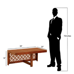 The Attic Florence Solid Wood Set of Coffee Table Teak The Attic Florence Solid Wood Set of Coffee Table Teak