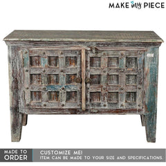 Antique Old Door Solid Wood Sideboard Whitewash Antique Old Door Solid Wood Sideboard Whitewash